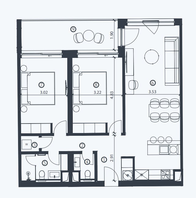 Лукс без компромис: Дизайнерски апартамент в Умаг Савудрия с изглед към Адриатическо море