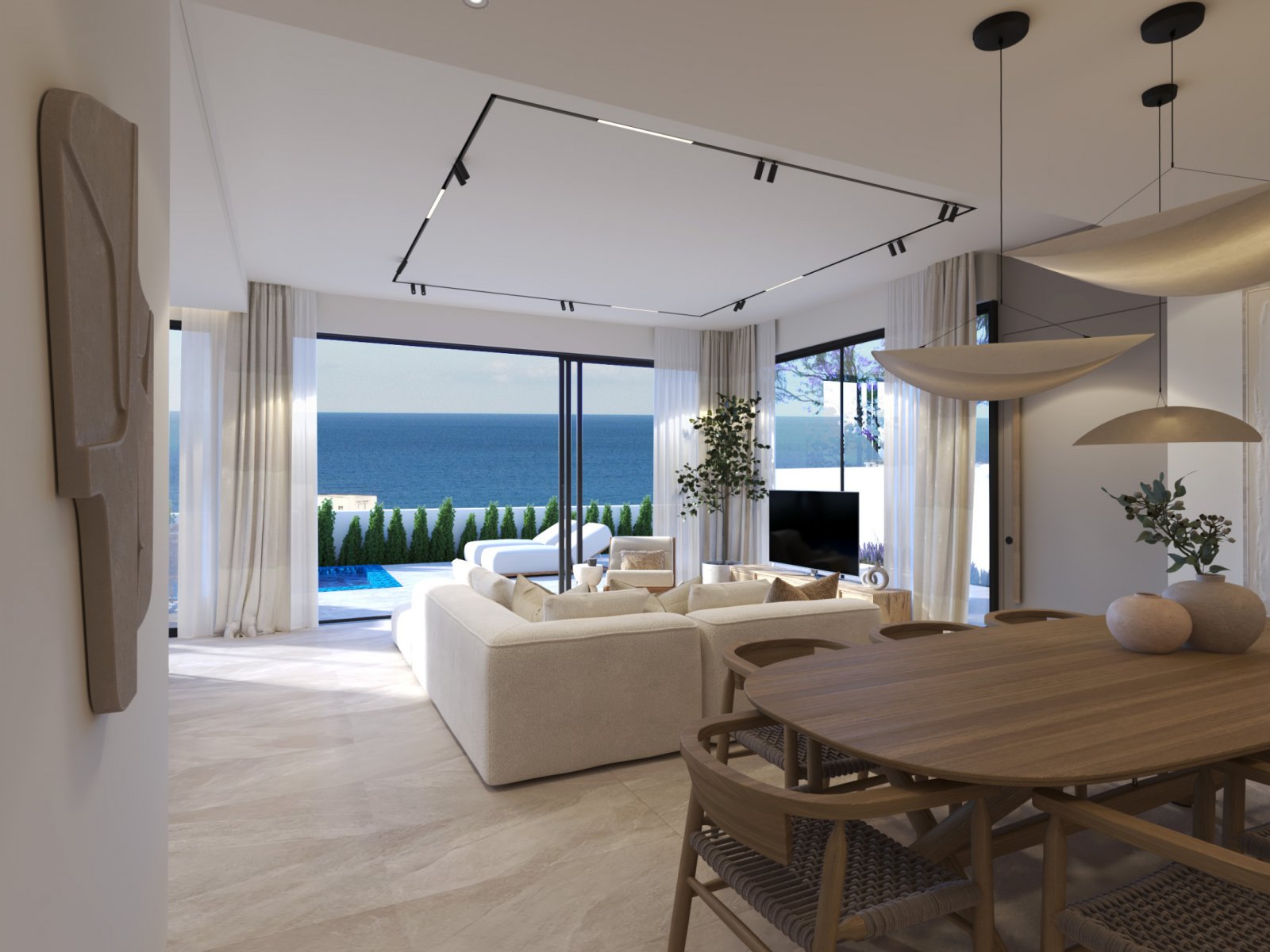 Луксозна вила с плувен басейн на кратка разходка от плажа в Протарас