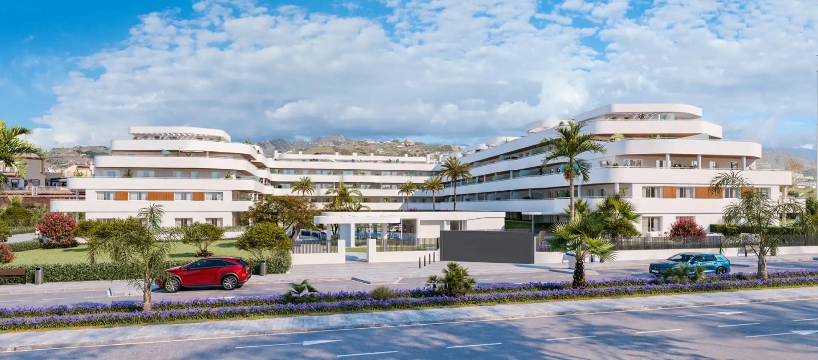 Torrox, Málaga: Модерен апартамент с гледка към морето, солариум и басейн в Торокс 