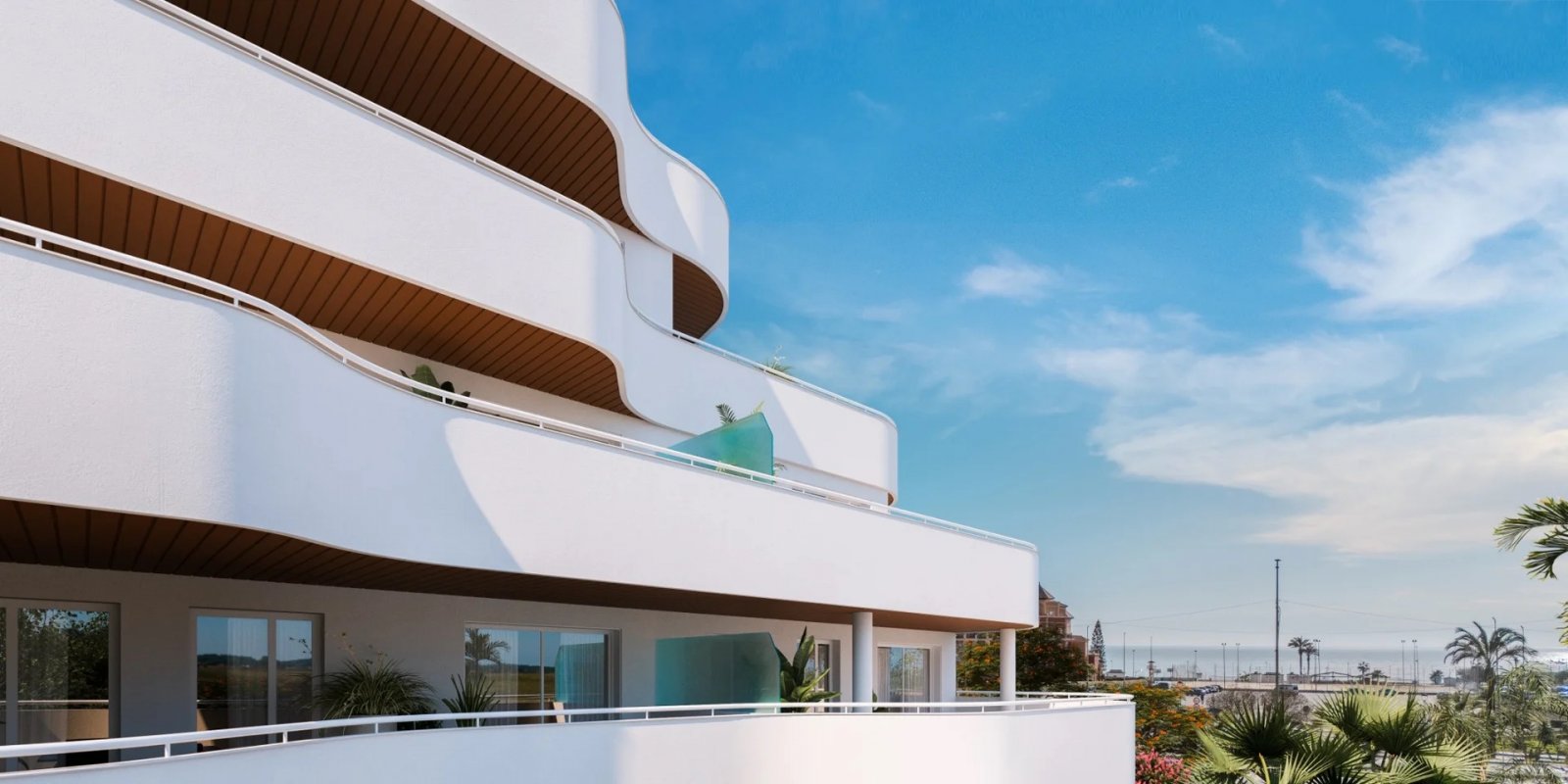 Модерен апартамент с гледка към морето, солариум и басейн в Торокс