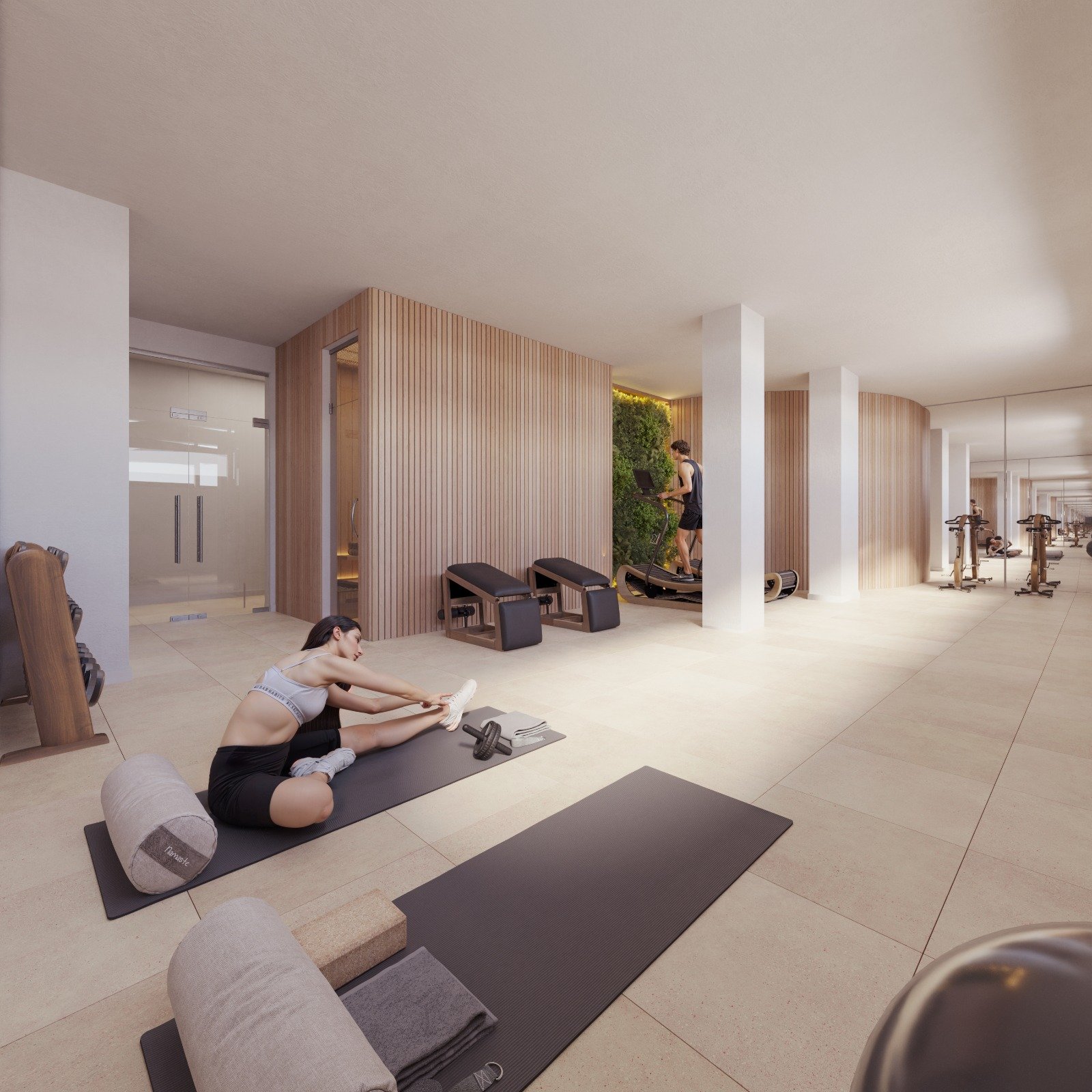 Модерни апартаменти, на 2 км от морето с басейн и фитнес зала, Фуенхирола