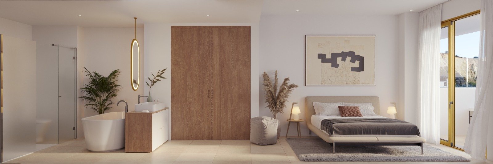 Модерни апартаменти, на 2 км от морето с басейн и фитнес зала, Фуенхирола