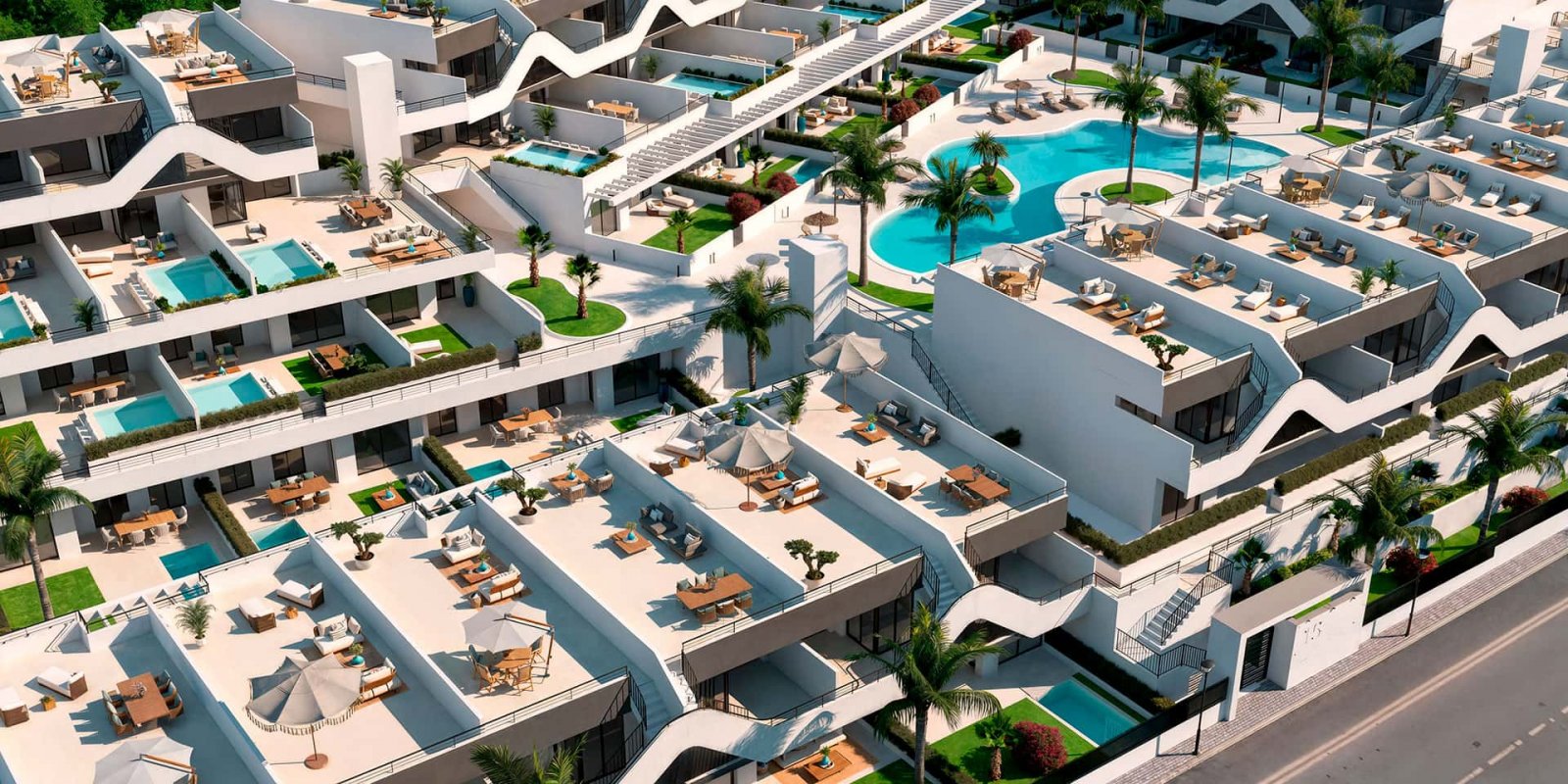 Атрактивна резиденция на брега на морето с басейн, Алфас дел Пи