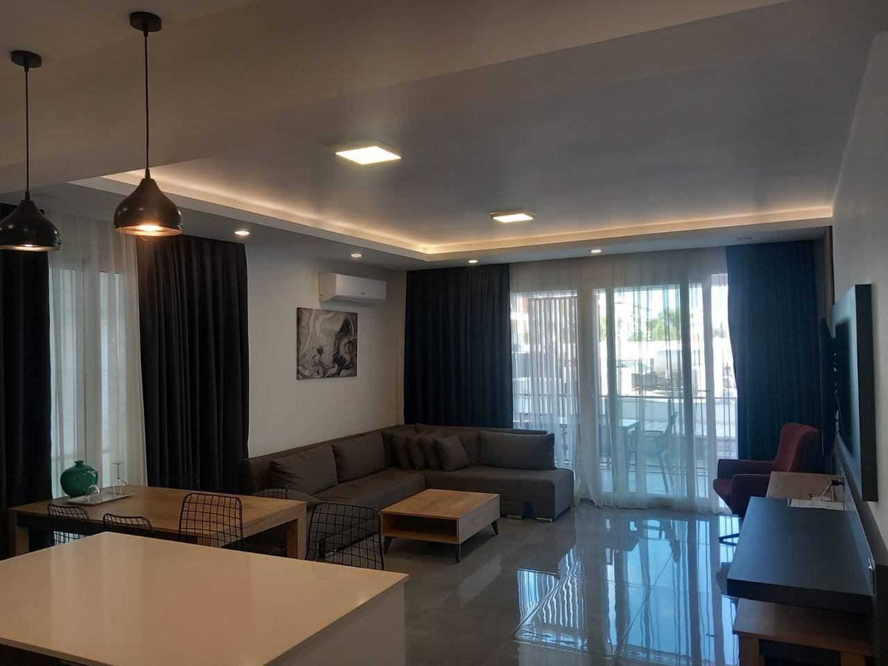 Комфортен апартамент 2+1 в Courtyard — Искеле / Лонг Бийч, Северен Кипър