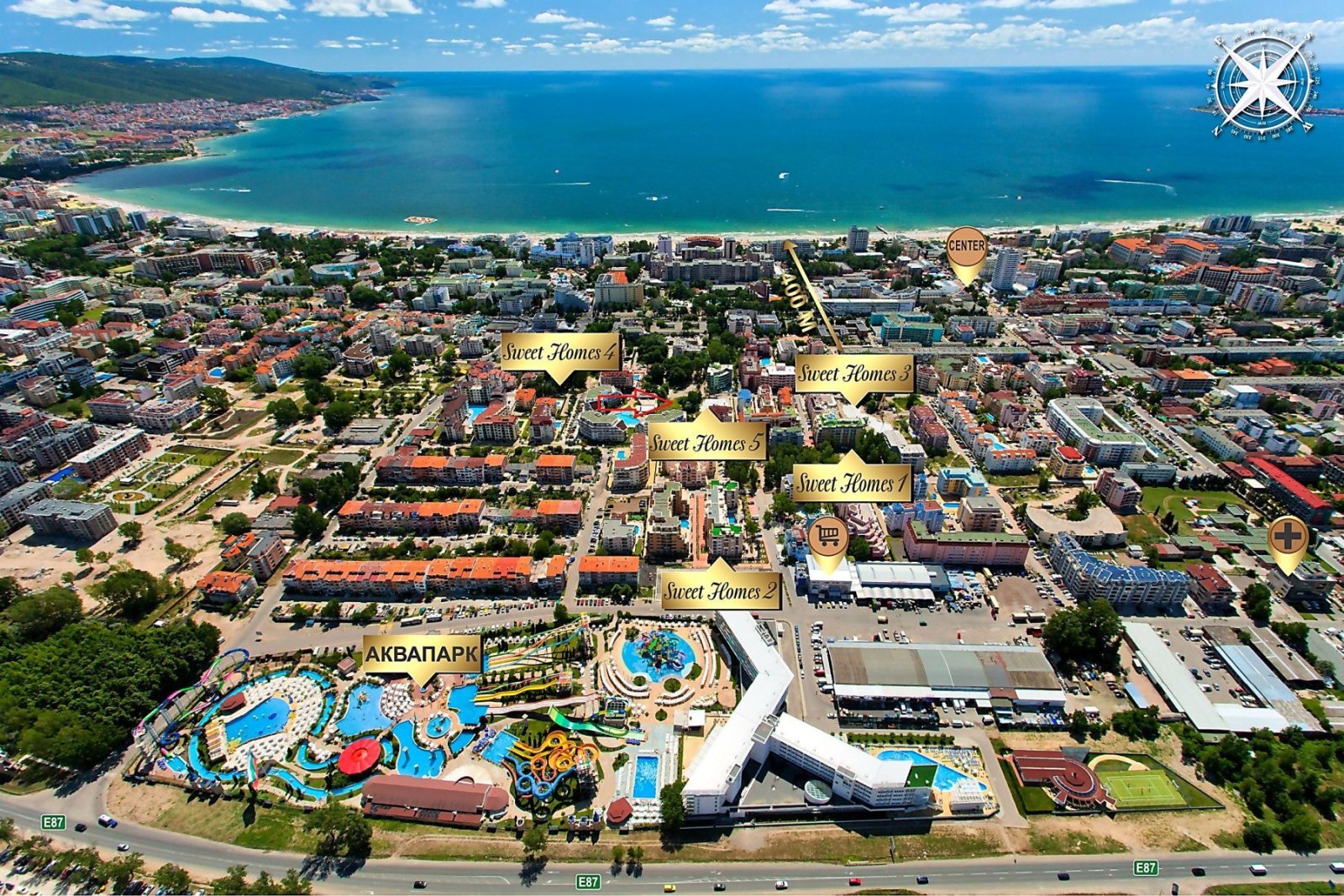 Двустаен апартамент в ексклузивния комплекс Sweet Homes 6 на Слънчев бряг, България