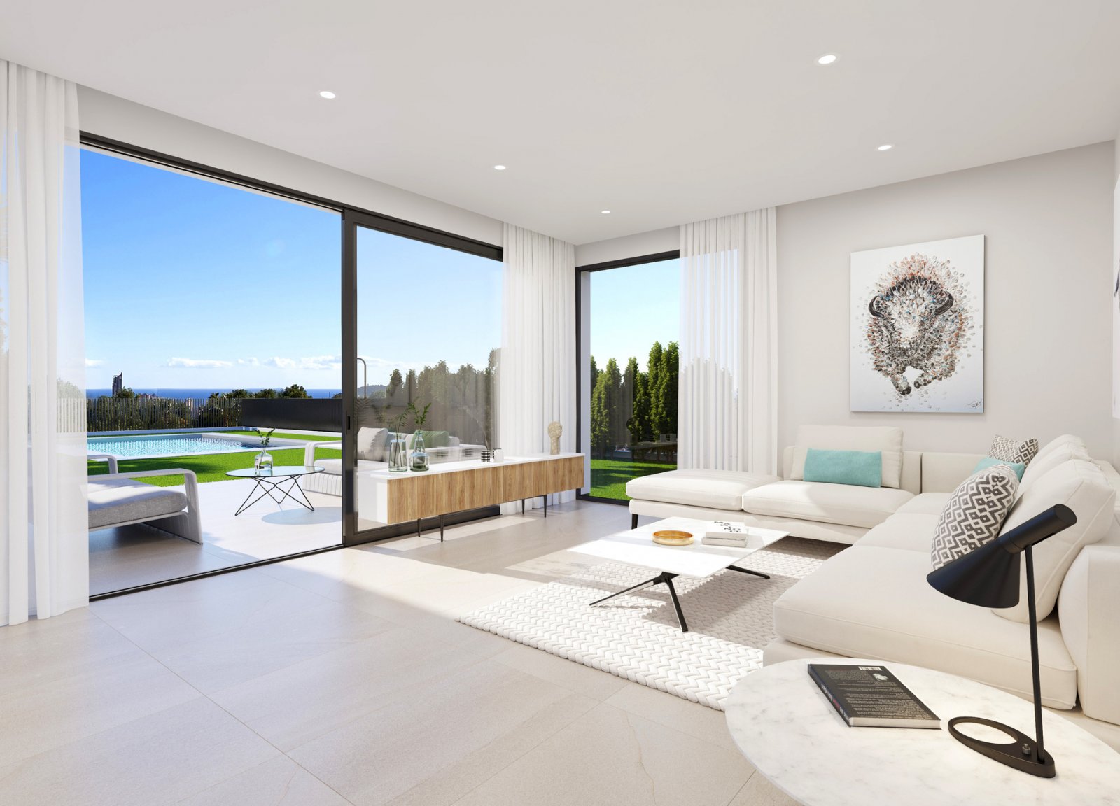 Ексклузивни вили с басейн и градина на 3 км от морето, Финестрат