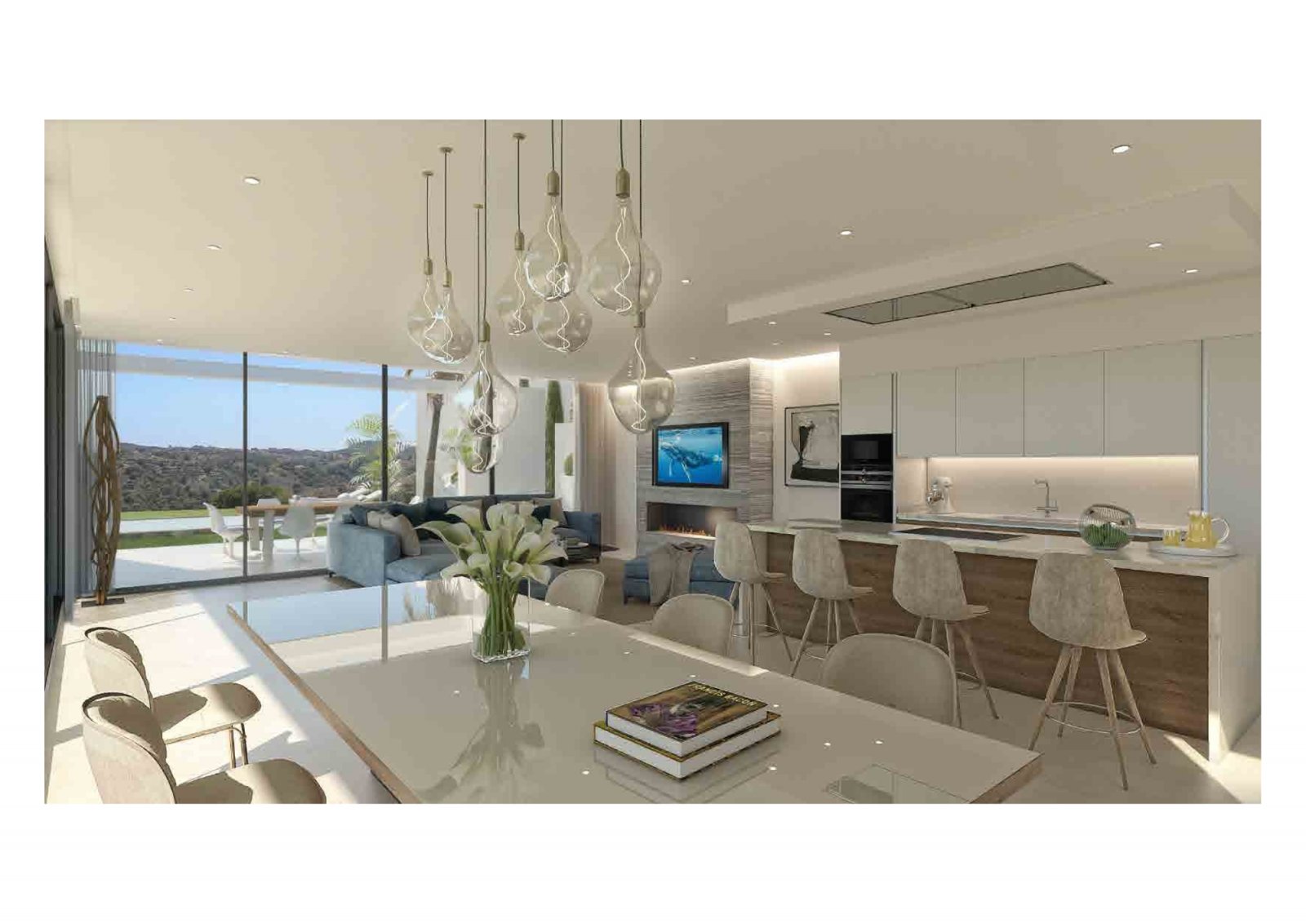 Луксозна вила с изглед към морето близо до голф, La Cala de Mijas