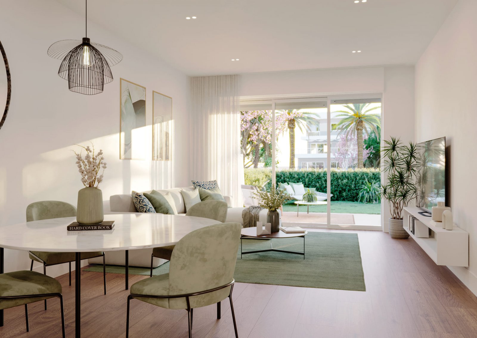 Модерни апартаменти до голф игрището, градина и басейн, Монфорте дел Сид