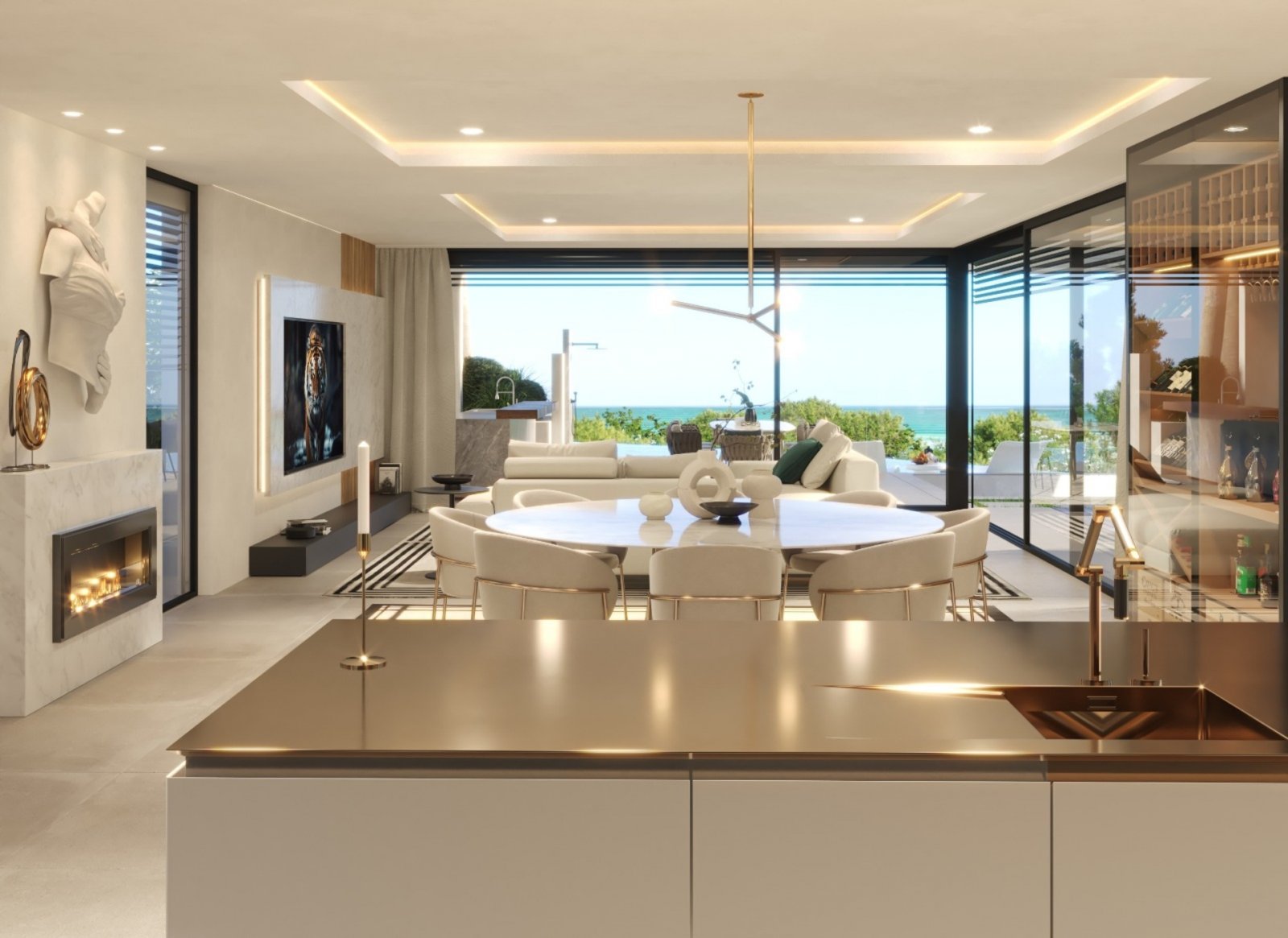 Луксозни вили с гледка към морето и частен басейн, Беналмадена
