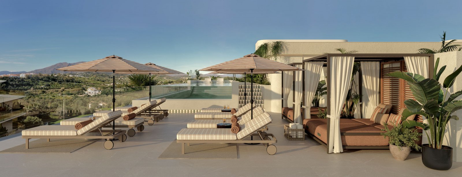 Ексклузивни апартаменти и пентхауси, гледка към морето и частен солариум, Естепона