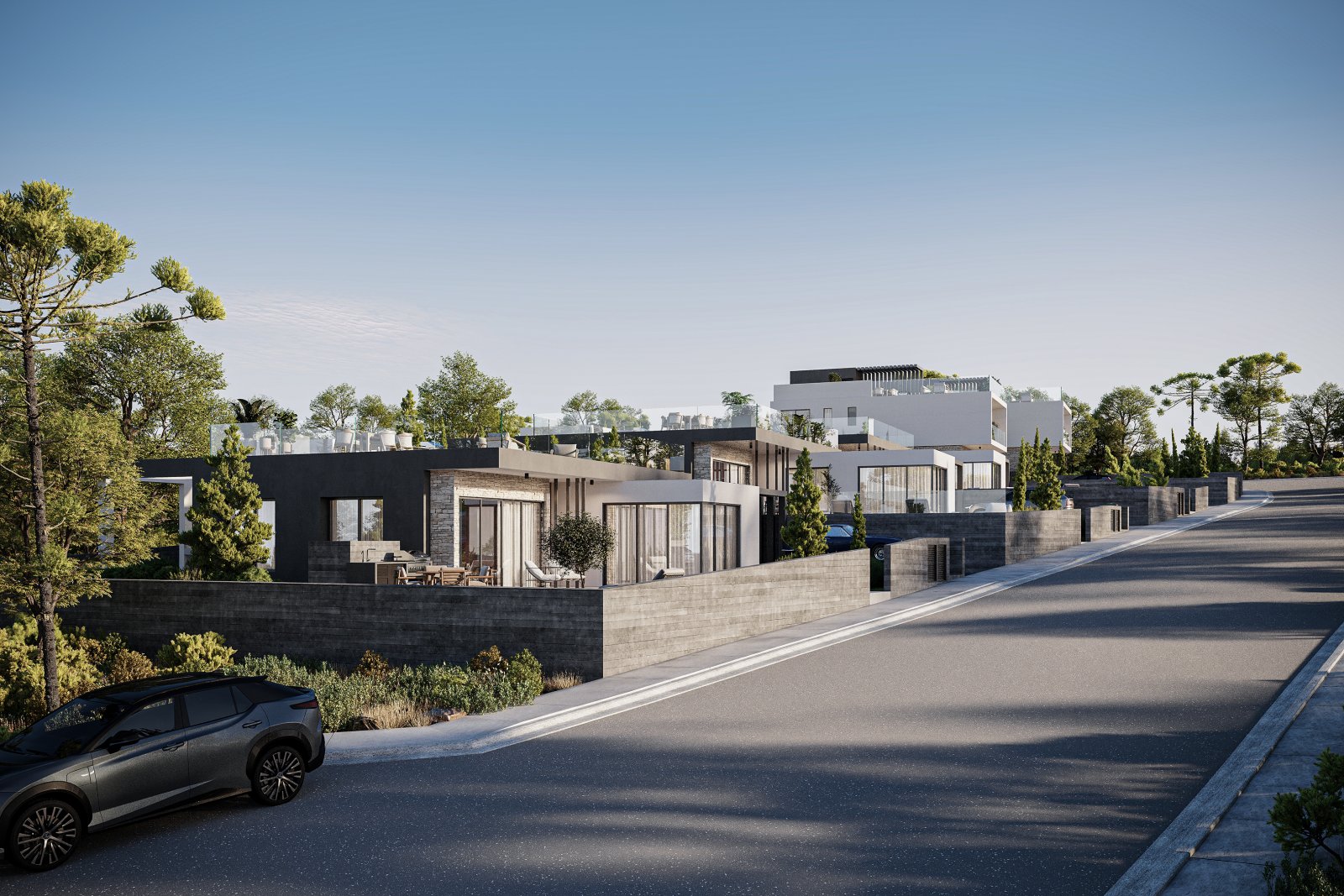 Montes Residences 2-етажна | Луксозни вили с гледка към морето в Тала, Пафос