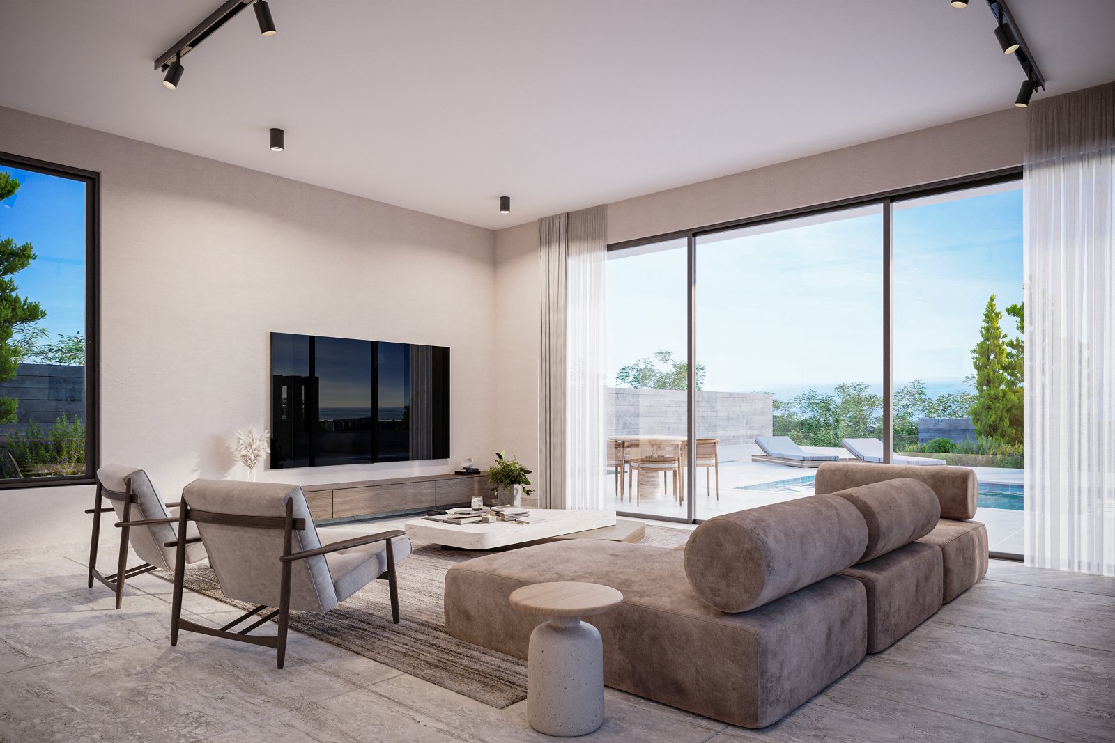 Montes Residences 2-етажна | Луксозни вили с гледка към морето в Тала, Пафос