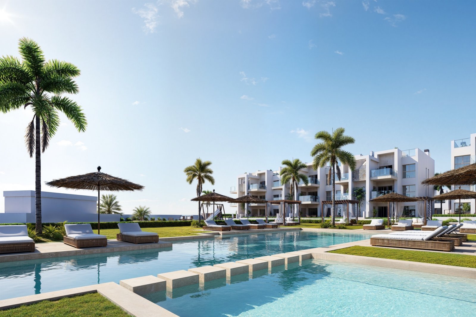 Изключителни апартаменти край морето, голф, Лос Алкасарес