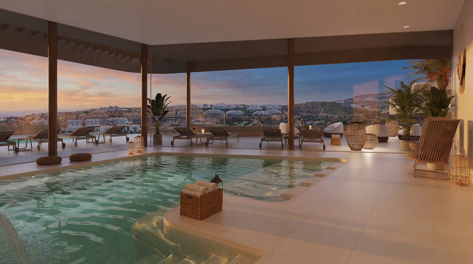 Модерни апартаменти с изглед към морето, Las Lagunas de Mijas