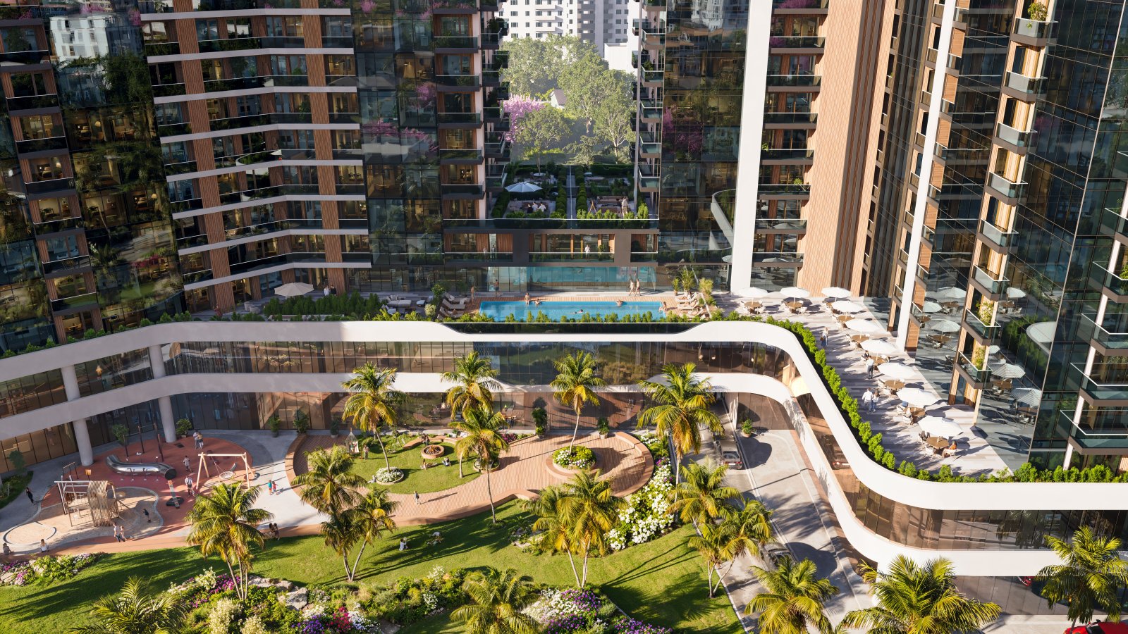 Студио на висок етаж с гледка към морето в Artex Parkline – New Boulevard, Батуми, Грузия