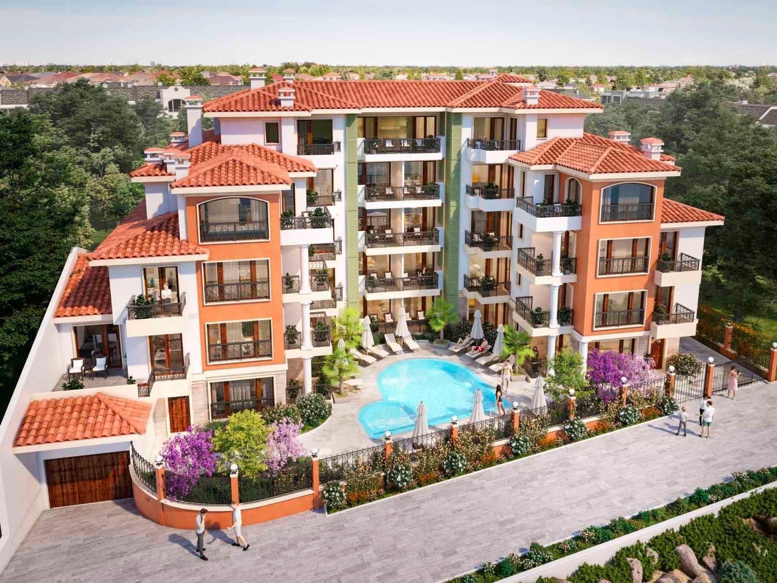 Ravda: New development: Villa Matera, two-room apartment with sea view in Ravda, Bulgaria. Ravda: New development: Villa Matera, two-room apartment with sea view in Ravda, Bulgaria.