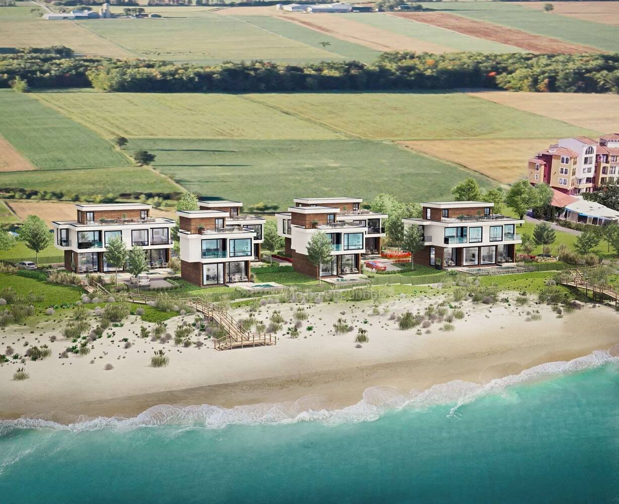 Aheloy: Нов малък комплекс с 9 луксозни къщи в Ахелой, само на няколко метра от плажа. 