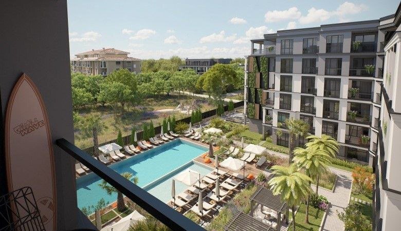 Двустаен апартамент в новия комплекс Емилия Романа Верде, Слънчев бряг, България