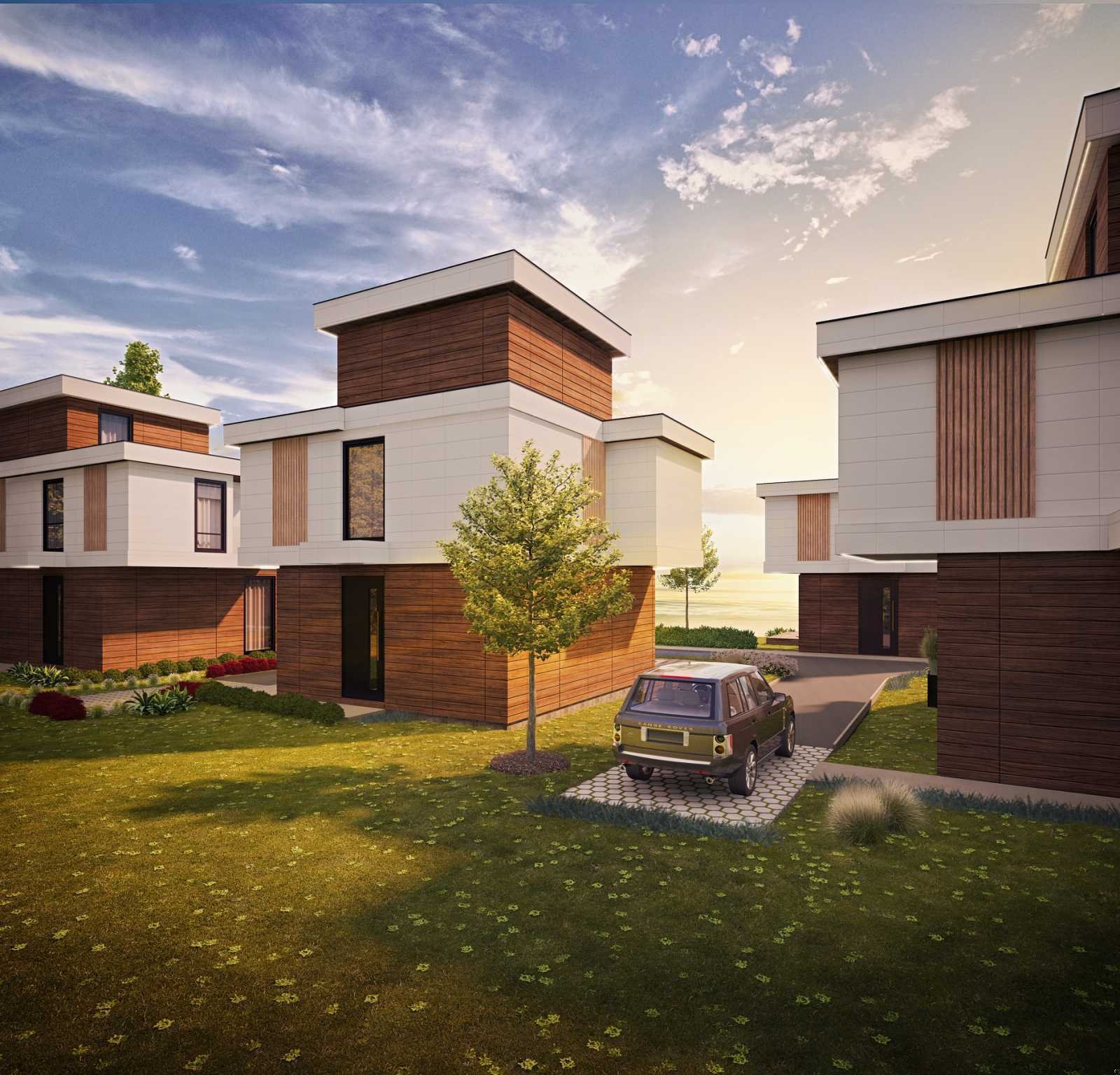 Нов малък комплекс с 9 луксозни къщи в Ахелой, само на няколко метра от плажа.