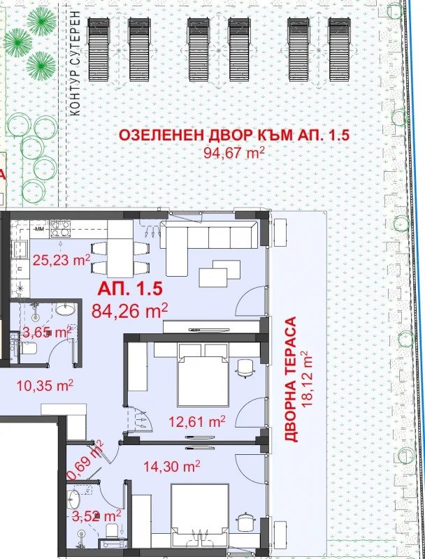 Елегантен апартамент с 3 стаи в комплекс Sunny Island Bohemia