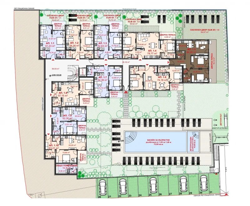 Елегантен апартамент с 2 стаи в комплекса Sunny Island Bohemia