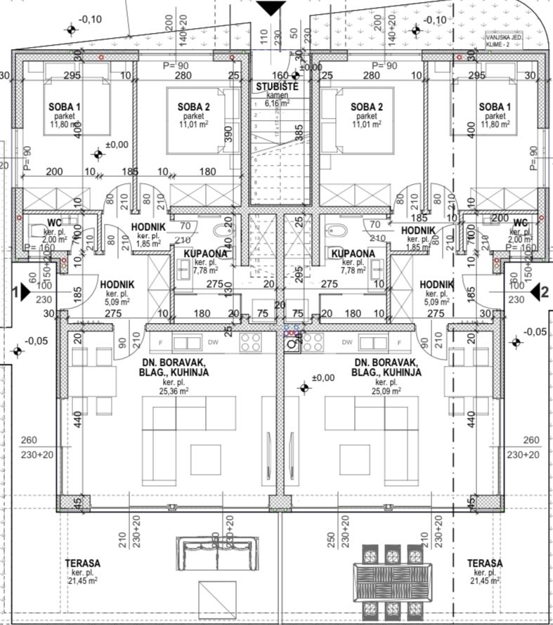 Neue Wohnung mit Garten in Krk auf der Insel Krk