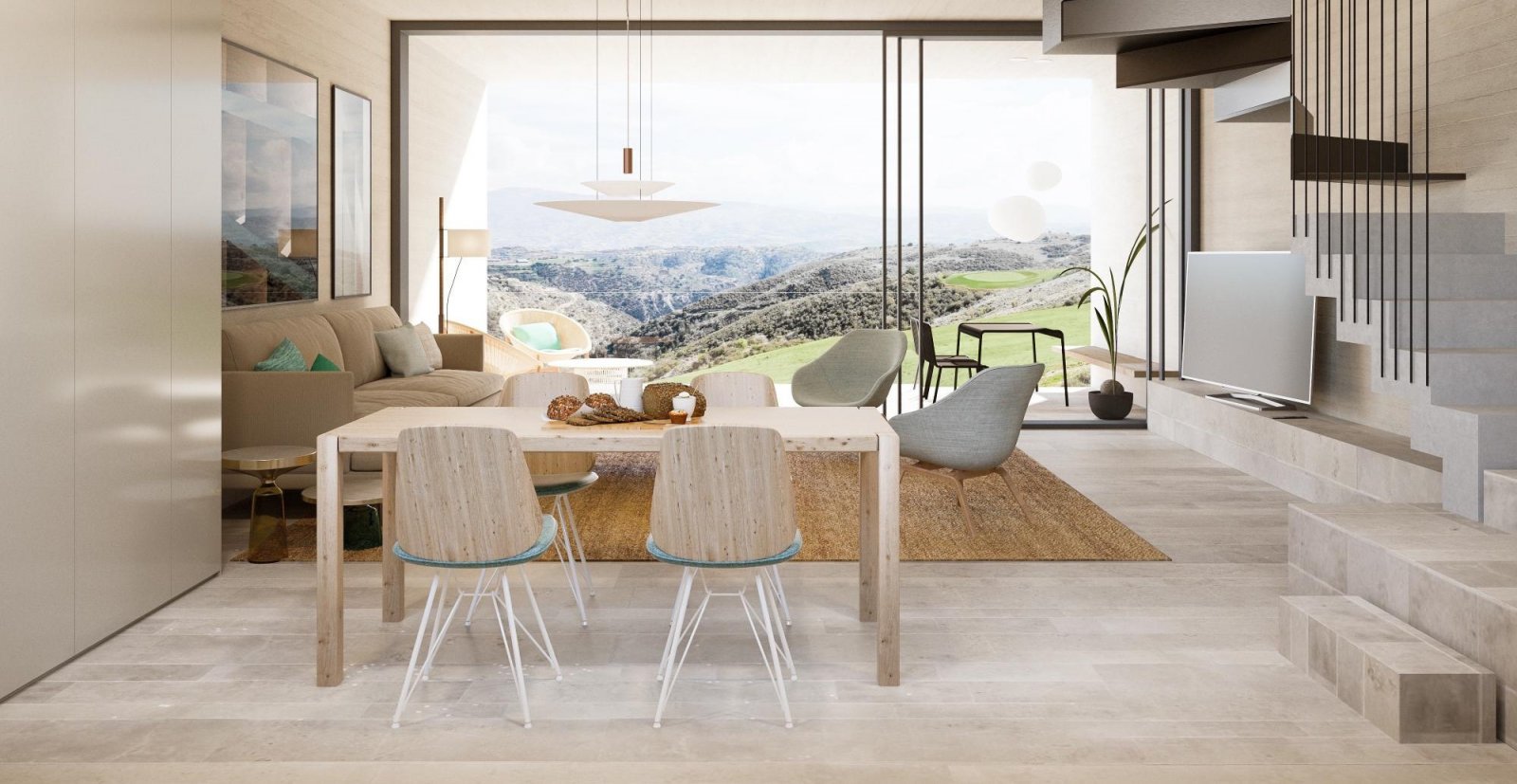 Weltberühmtes Resort mit 3 Zimmern und zwei Badezimmern am Golfplatz in Zypern