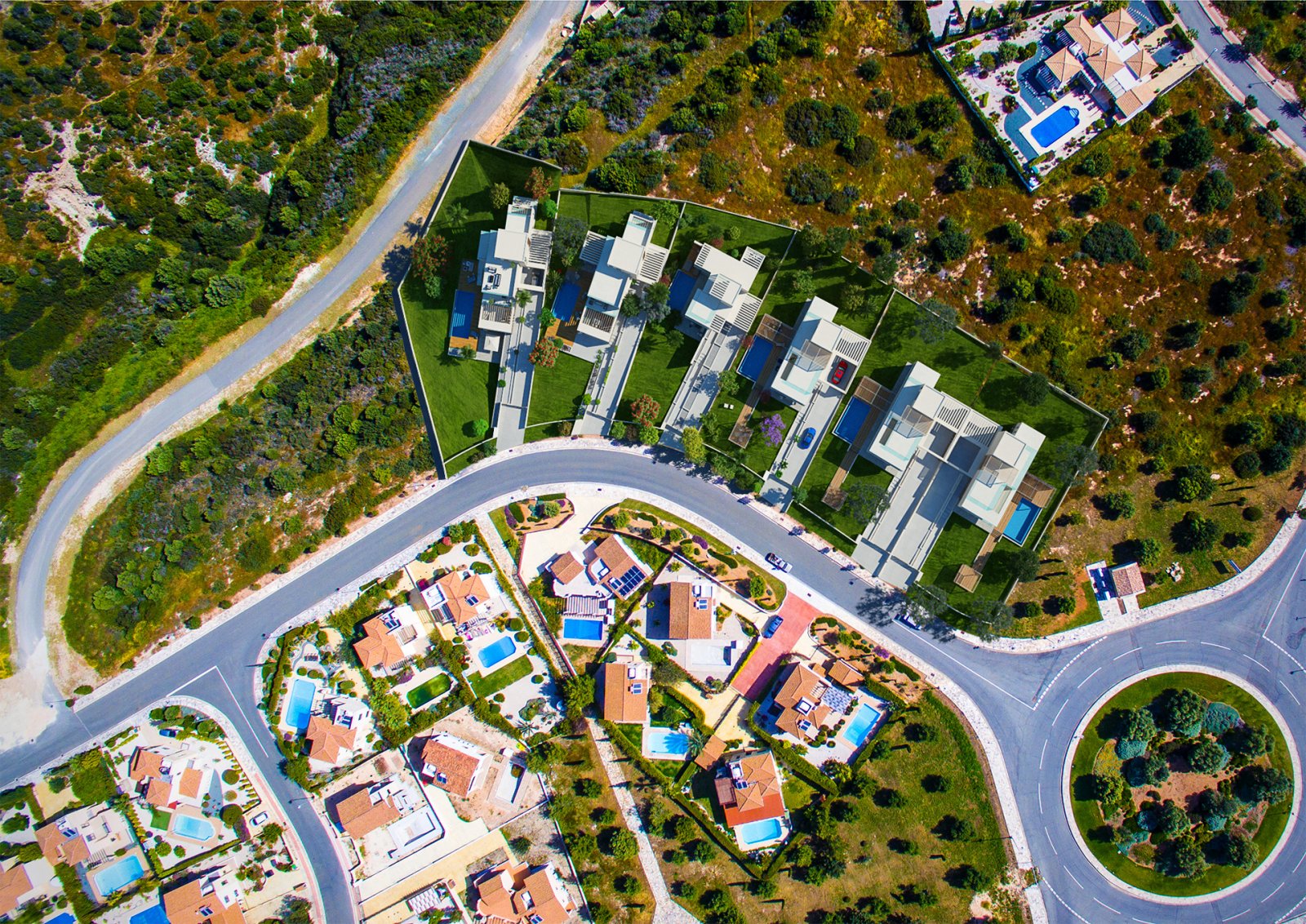 Wunderschöne Villa (4+1 Schlafzimmer) mit großem Grundstück, Dachgarten und Swimmingpool am Golfplatz in Zypern.