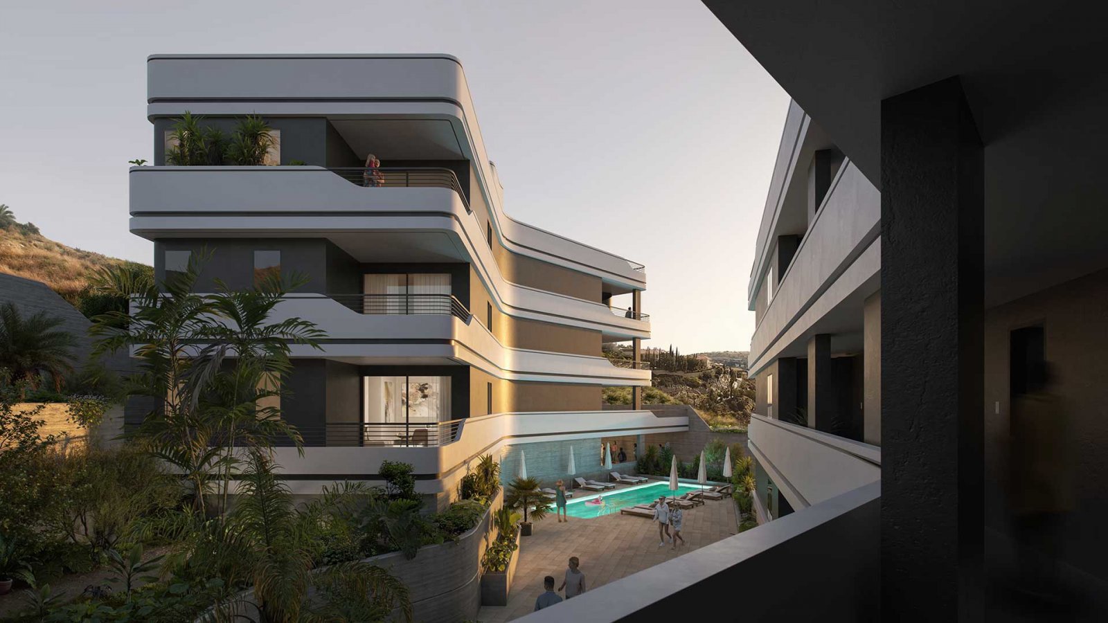 Luxuriöses Apartment mit zwei Schlafzimmern → Panoramablick aufs Meer → Limassol