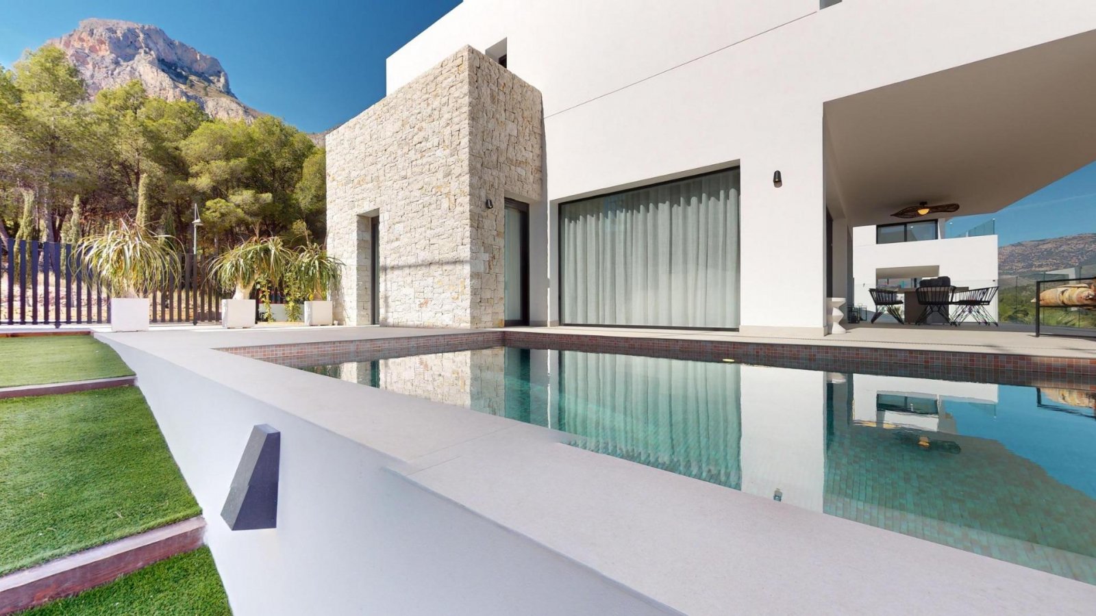 Luxuriöse neue Villa mit Swimmingpool und Panoramablick auf Meer und Berge – Polop, Costa Blanca