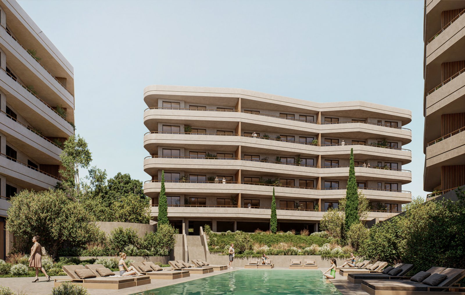 Moderne Dreizimmerwohnung → helle Räume und Meerblick → Limassol