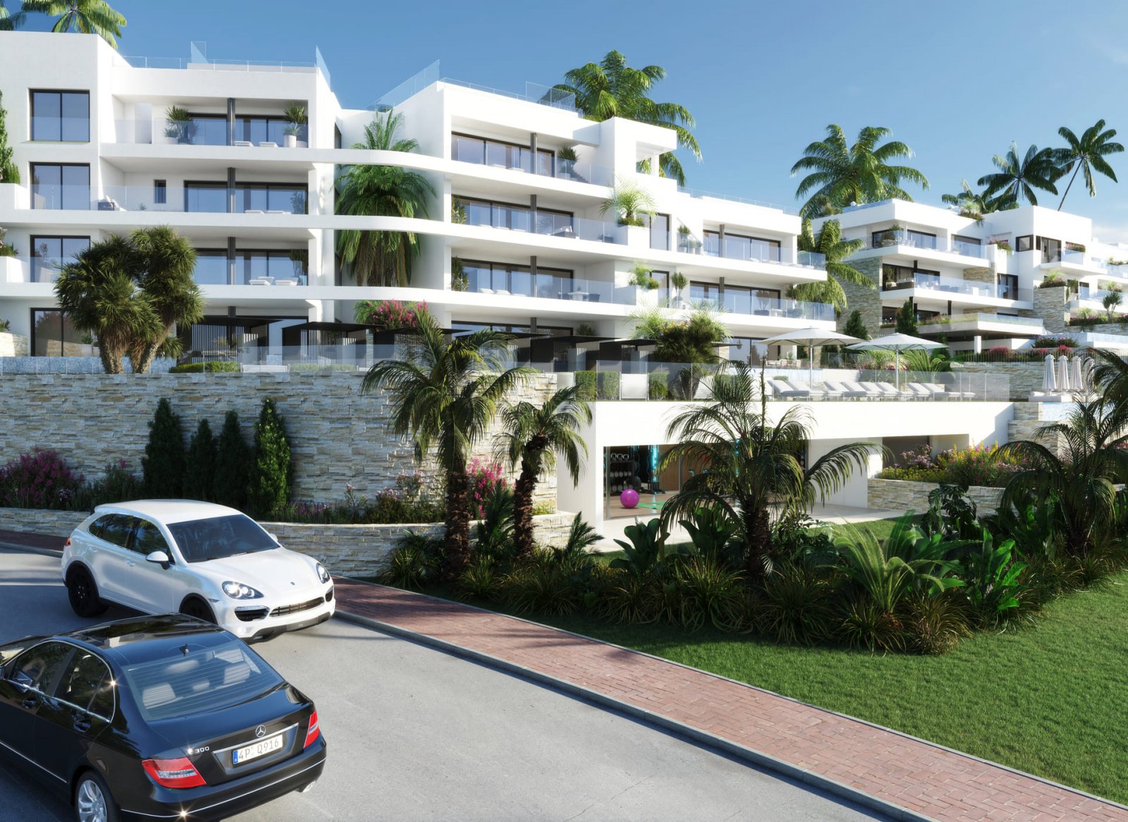 Exklusive Apartments → private Gärten, Swimmingpool und Fitnessbereich → Orihuela