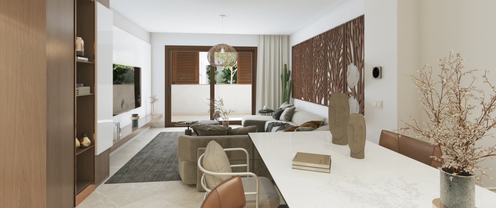 Großzügiges Apartment mit Terrasse in erstklassiger Lage Benahavis Costa del Sol Luxusresidenz am Golfplatz.