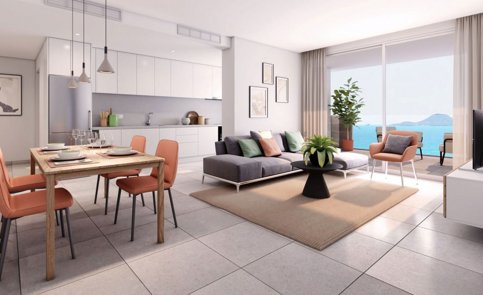 Vollständig möblierte Apartments → Meer- und Poolblick → La Manga del Mar Menor