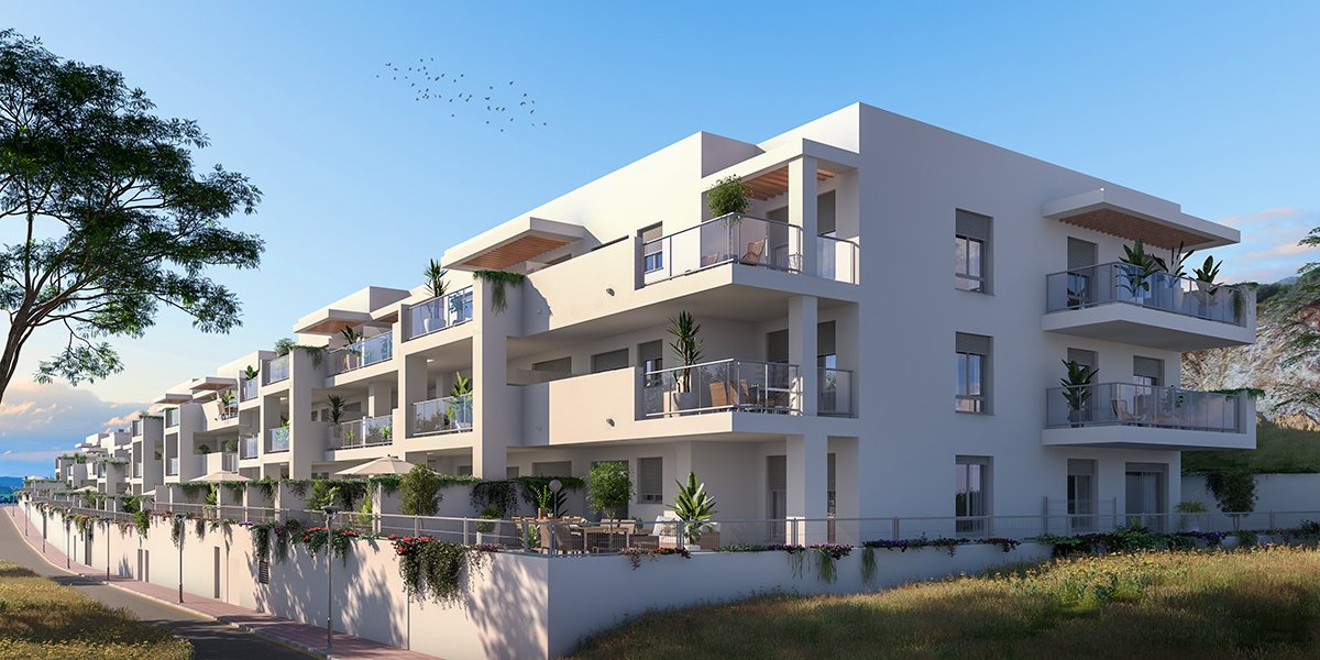 Benalmadena, Malaga: Exklusive Apartments und Penthäuser → 5 km vom Meer entfernt, Swimmingpool und Fitnessstudio → Benalmádena 
