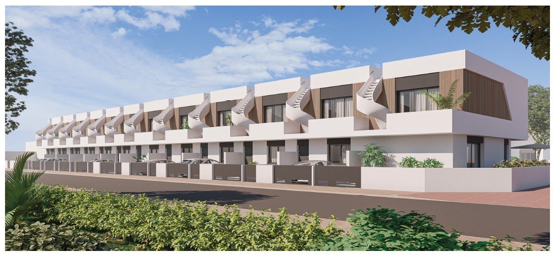 Moderne Stadthäuser → 2,8 km vom Meer und Gemeinschaftspool entfernt → Pilar de la Horadada