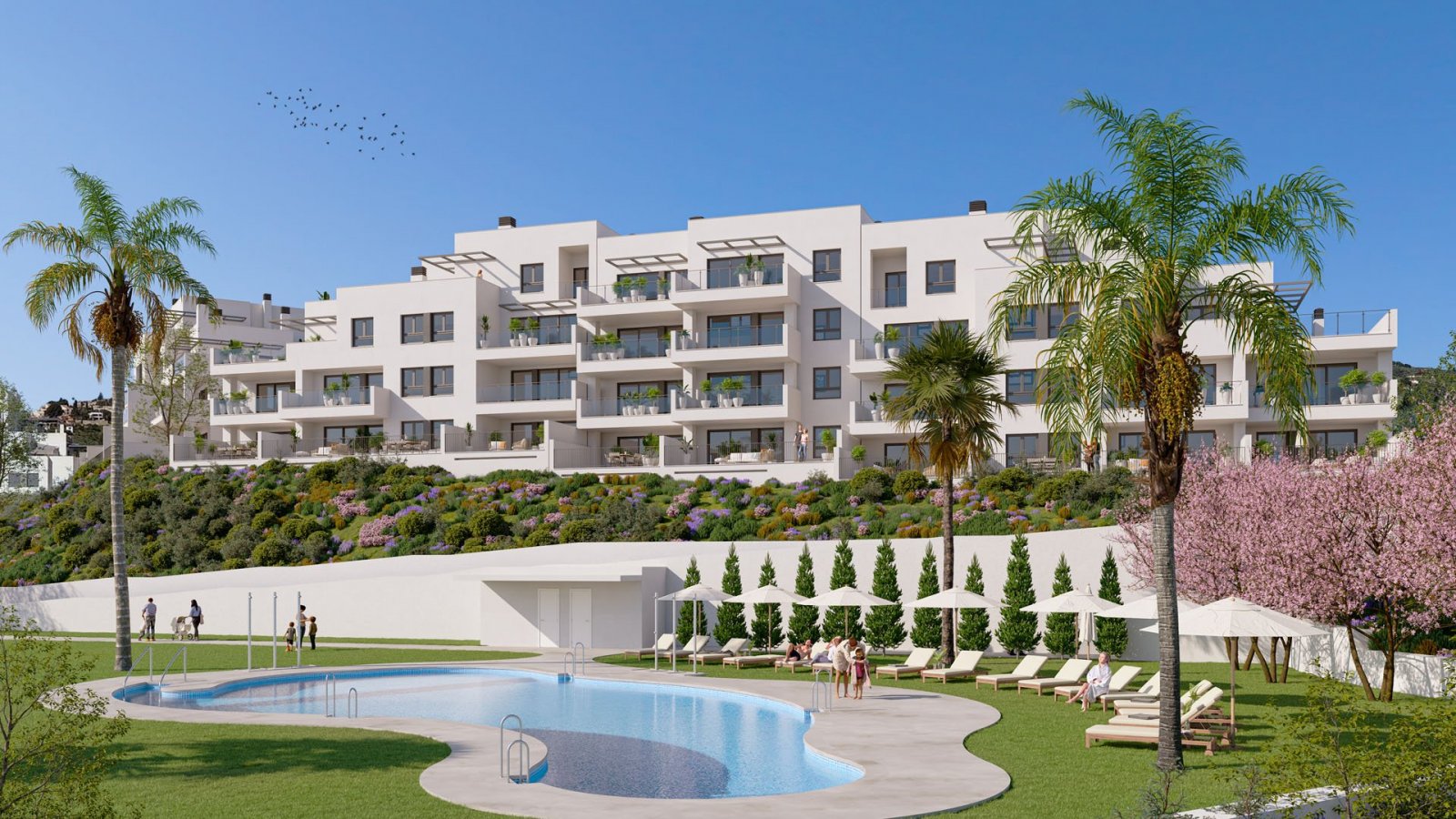 Moderne Apartments → 5 km vom Meer entfernt, Swimmingpool und Gartenanlage → Almuñécar