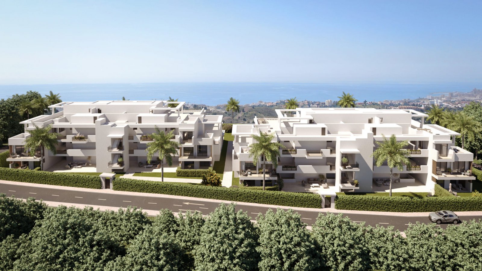 Moderne Apartments → Meerblick und private Terrassen → Estepona