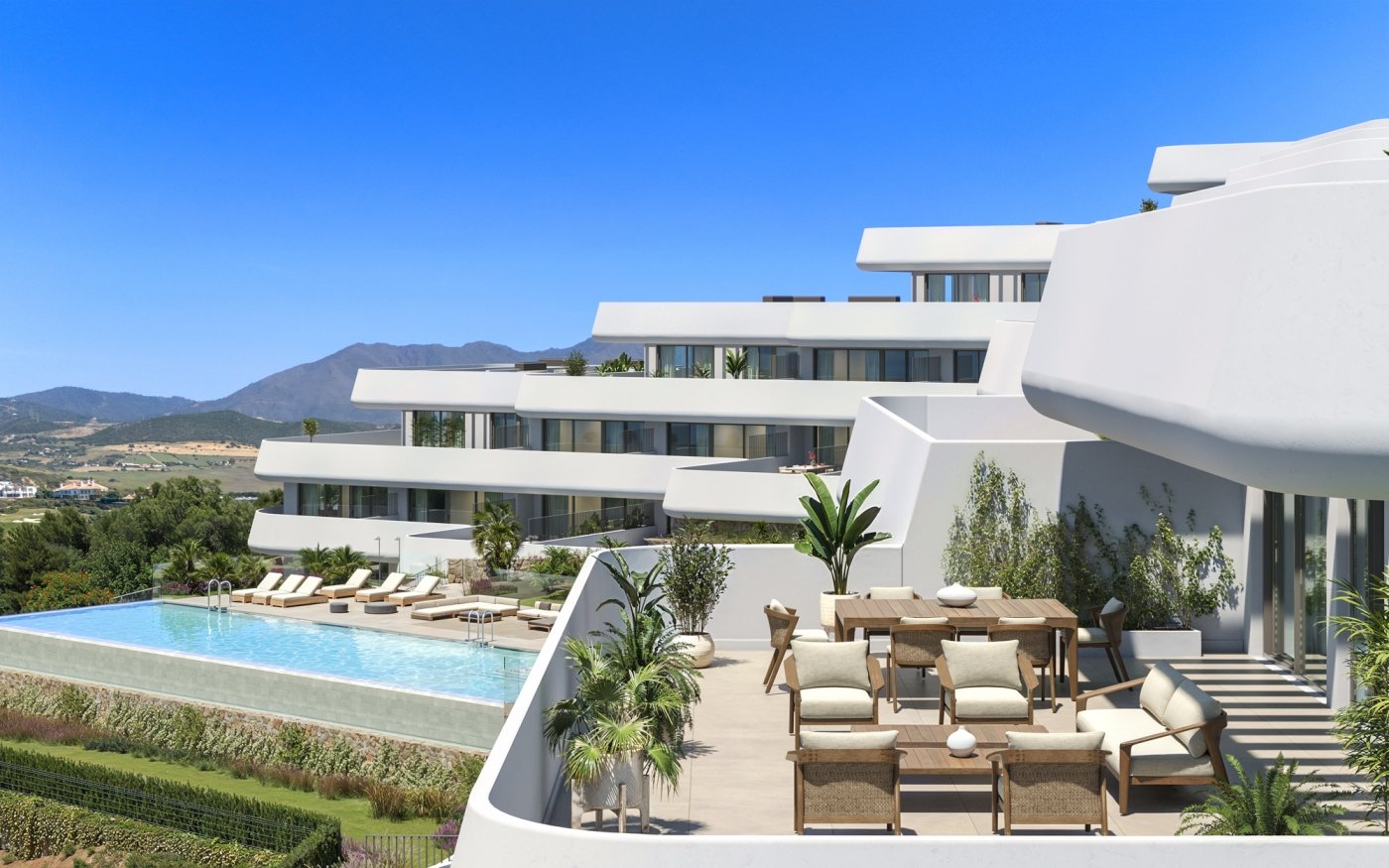 Luxusapartments mit Meerblick, 2 km vom Strand entfernt, Casares
