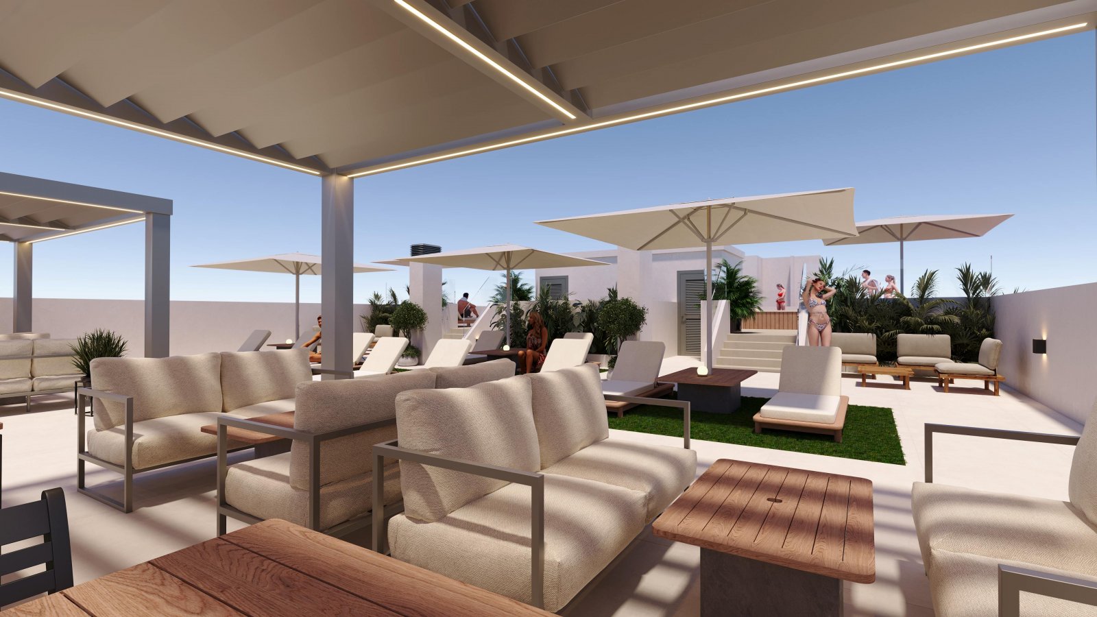 Moderne Apartments, Pool und Garten, San Miguel de Salinas