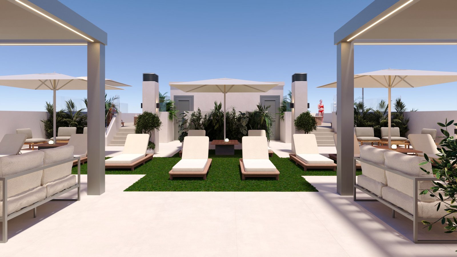 Moderne Apartments, Pool und Garten, San Miguel de Salinas