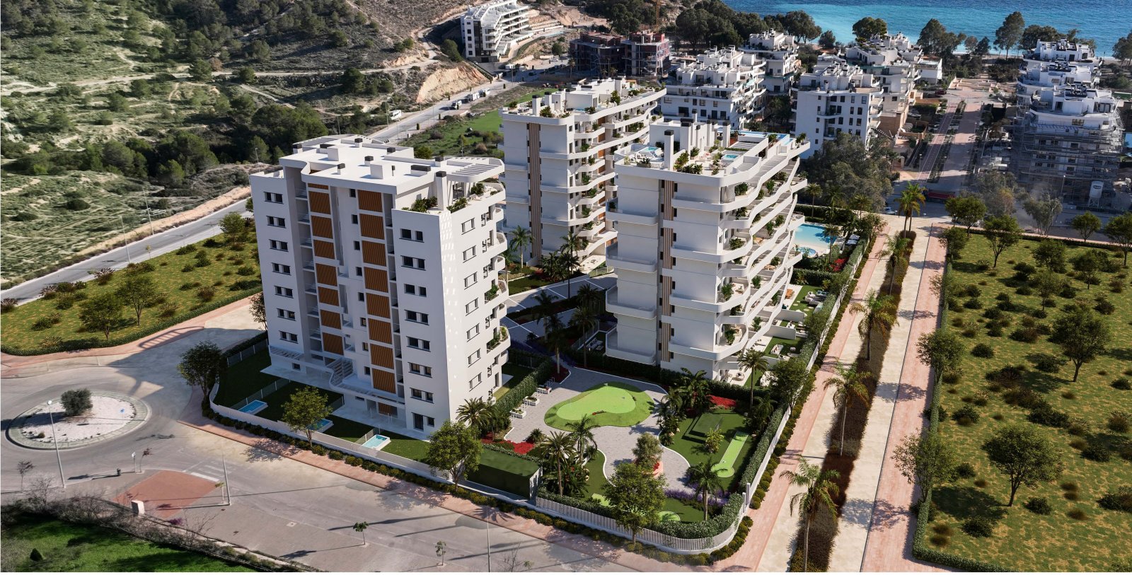 Sonnige Apartments 400 m vom Meer entfernt, Swimmingpool und Gemeinschaftseinrichtungen, La Vila Joiosa
