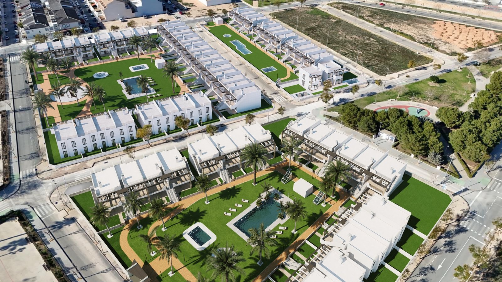 Moderne Bungalows, 1 km vom Meer entfernt, Pilar de la Horadada