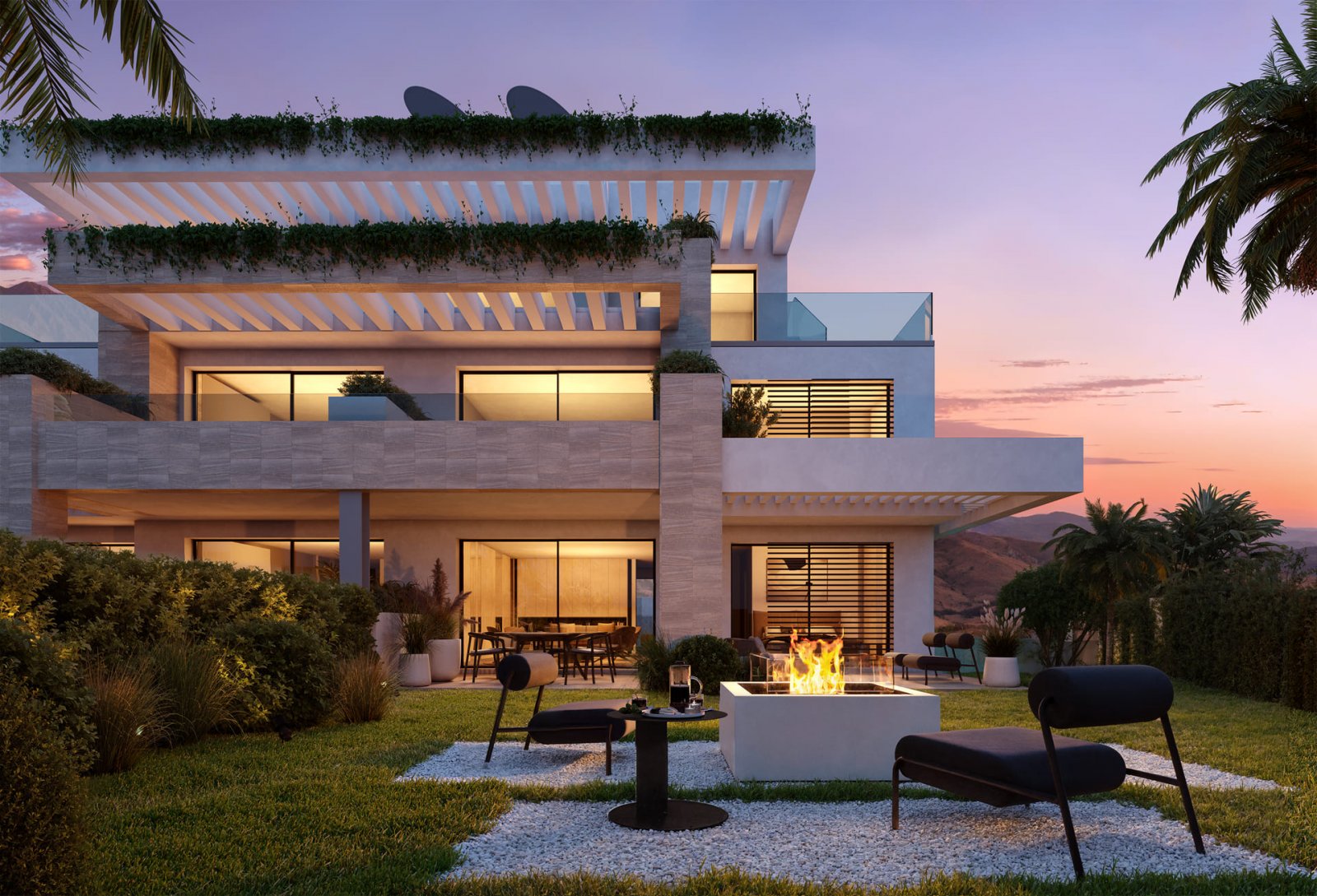 Modernes Apartment mit Meerblick, Terrasse und Pool, Buenas Noches