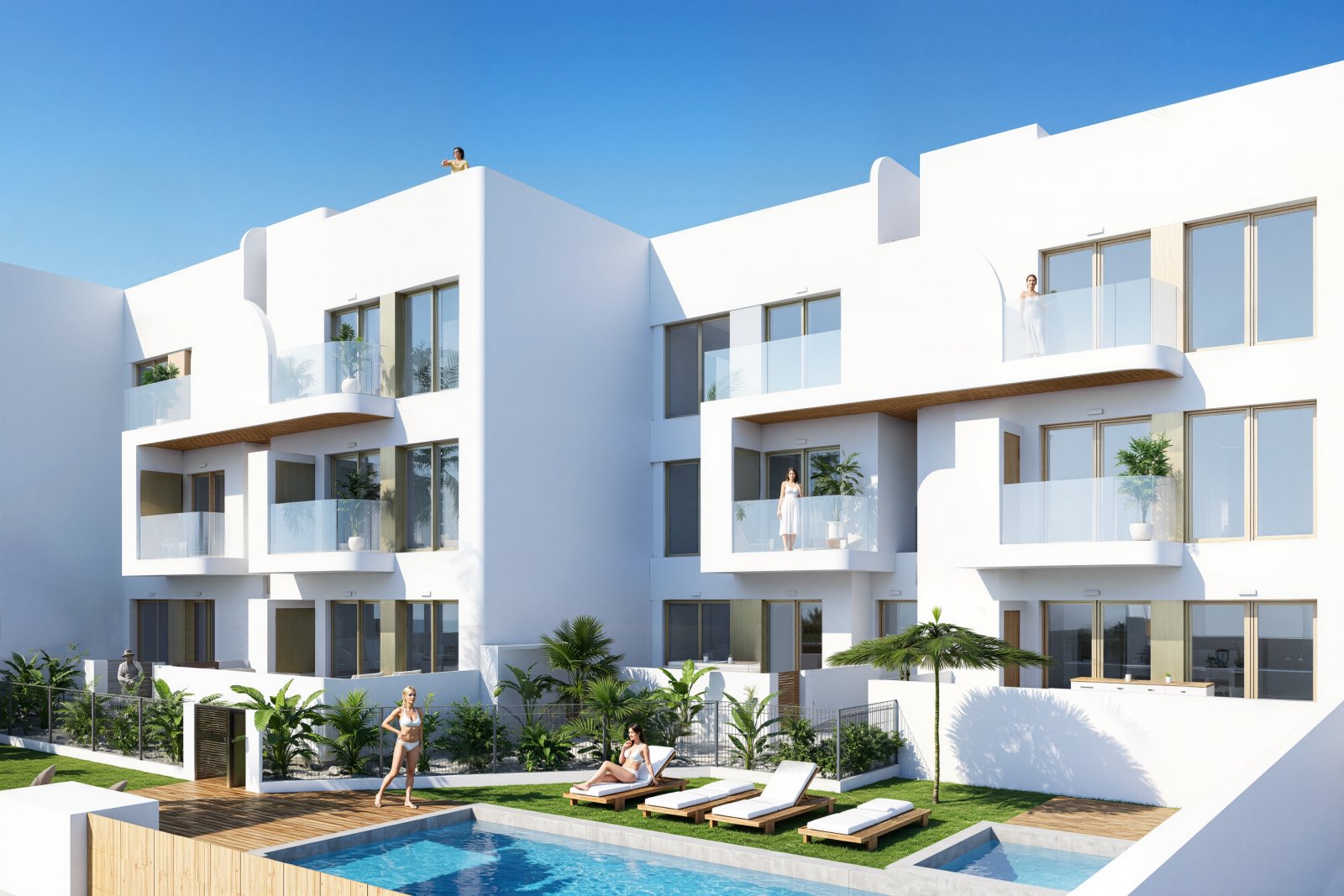 Exklusive Apartments am Meer, private Terrassen und Swimmingpool, Los Alcázares