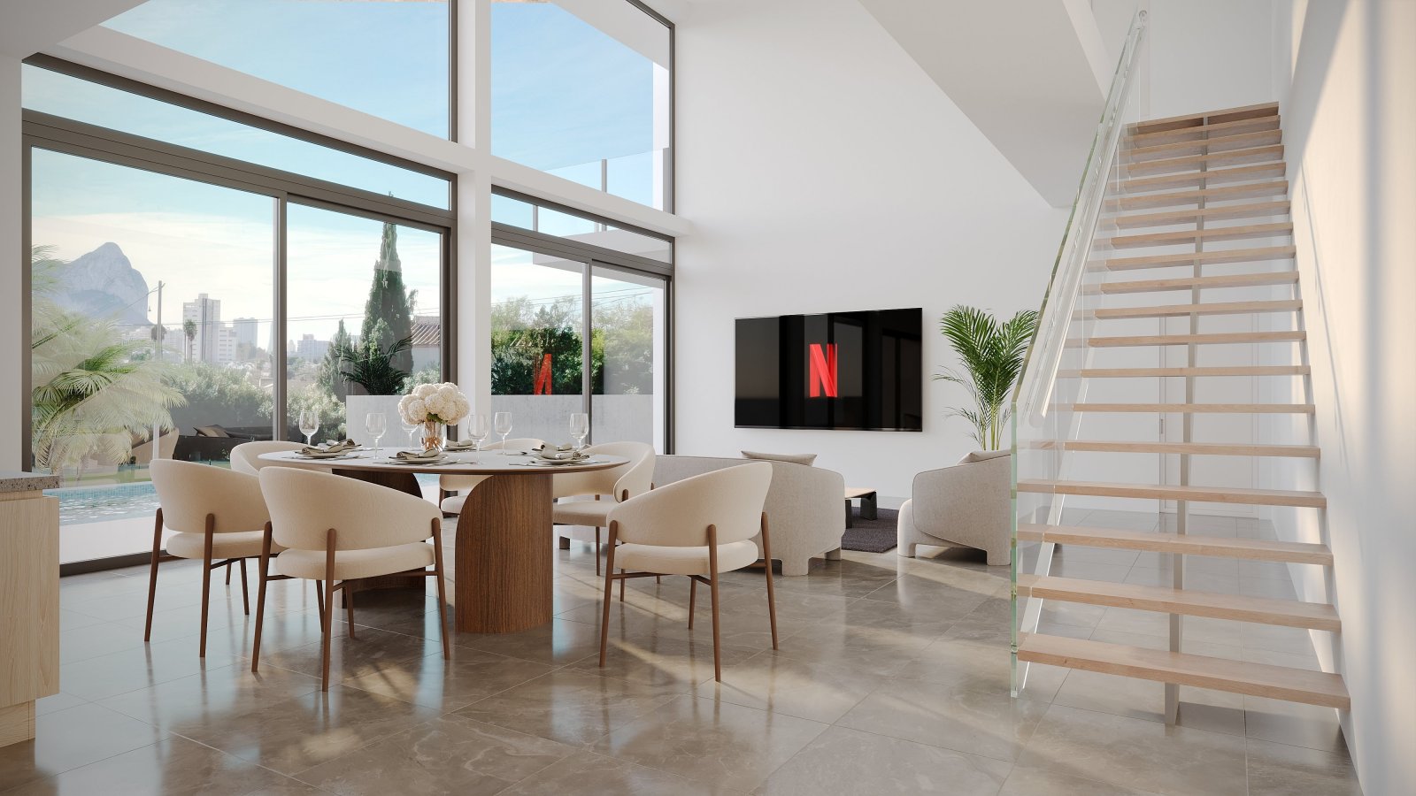 Exklusive freistehende Häuser mit Meer- und Bergblick, 1 km von der Küste entfernt, Calpe