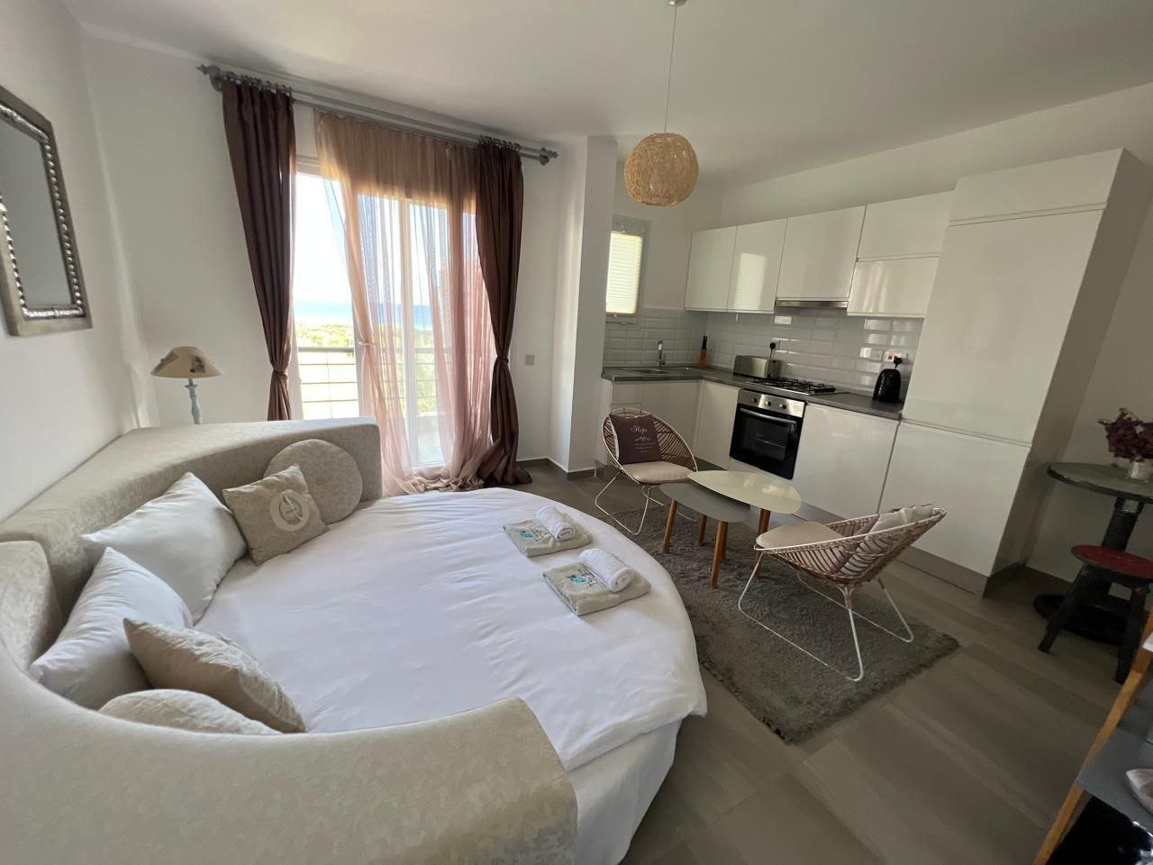 Stilvolles Studio mit Meerblick im Ferienort Thalassa Beach, Bafra – Nordzypern