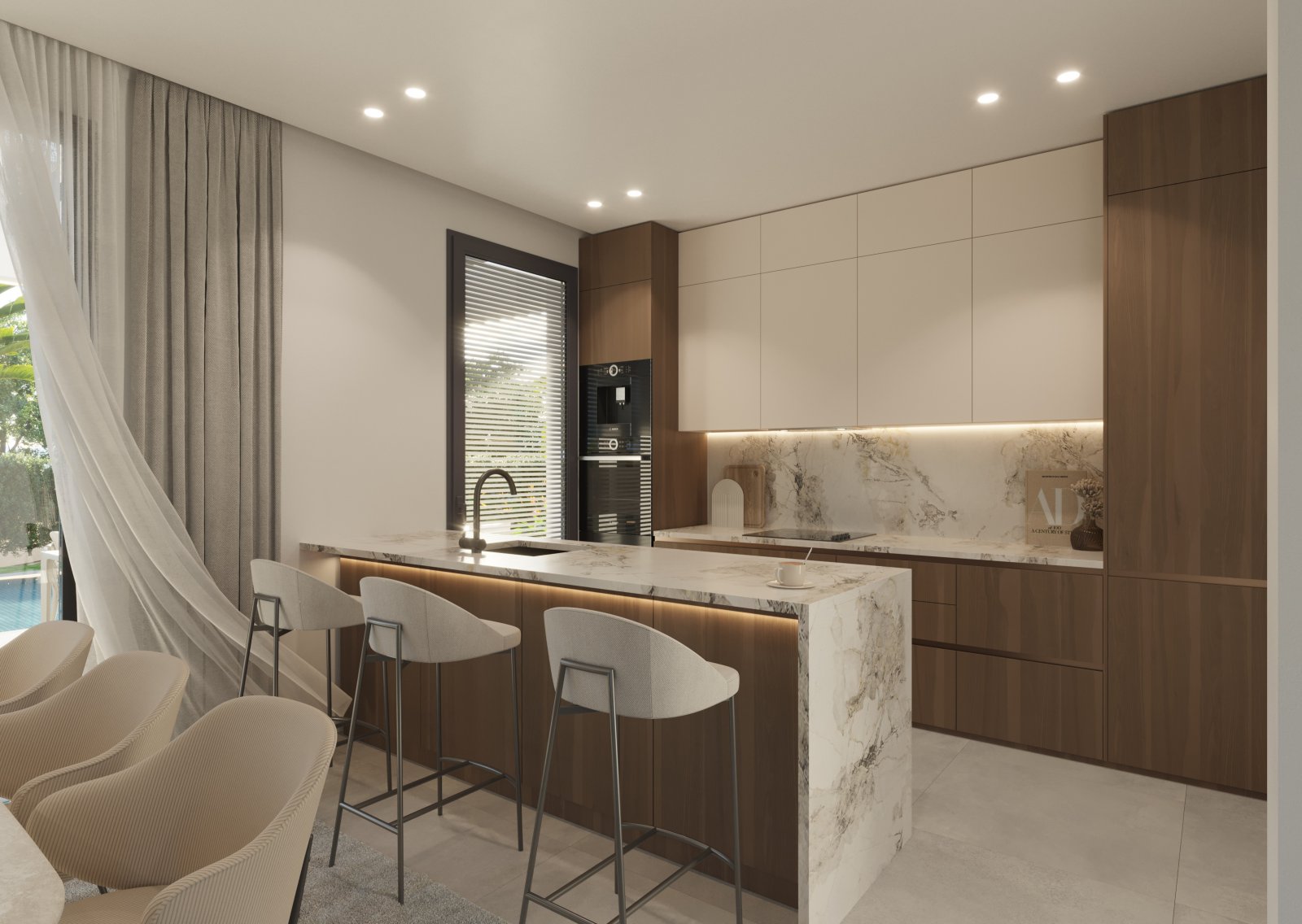 Moderne Chalets mit privatem Pool und Meerblick, Finestrat