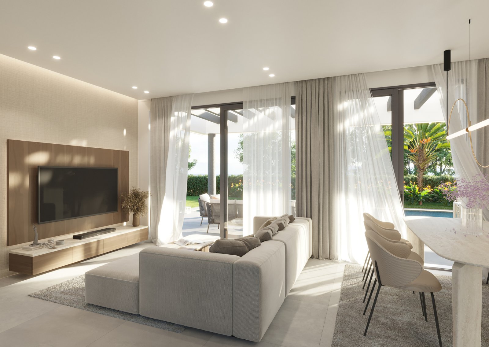 Moderne Chalets mit privatem Pool und Meerblick, Finestrat