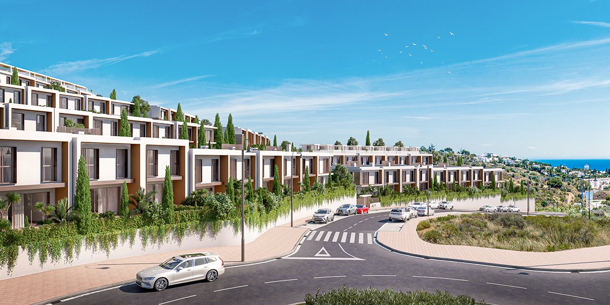 Exklusives Stadthaus mit Meerblick und 2 km vom Strand entfernt, La Cala de Mijas